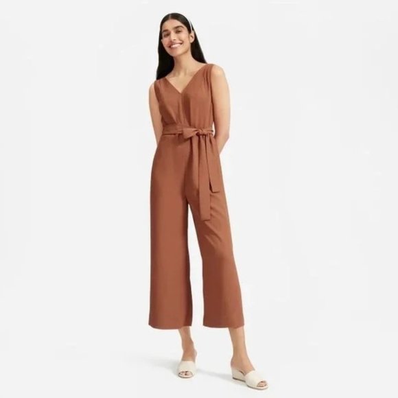 Everlane Pants - Everlane Brown Cropped Jumpsuit